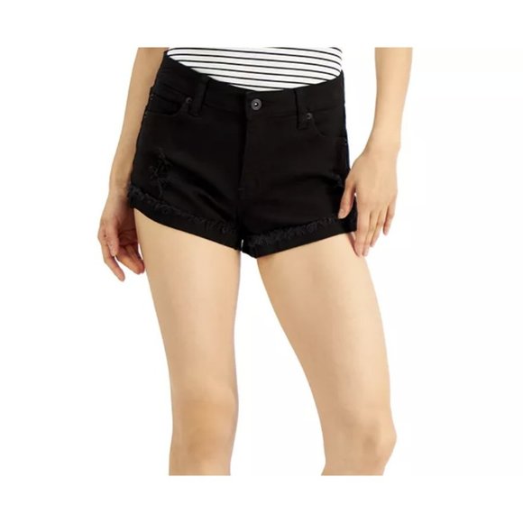 Juniors SZ 1/25 Celebrity Pink The Honey Cuffed Shorts Ryder Black - Picture 1 of 10